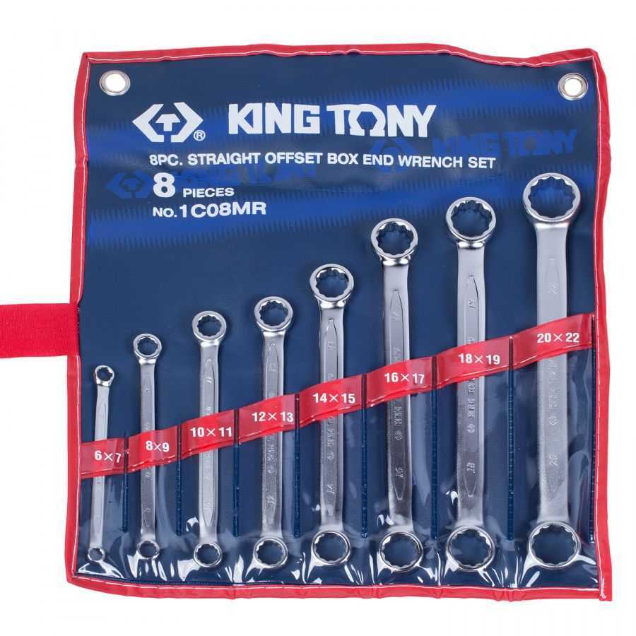 Набор накидных ключей, 6-22 мм 8 предметов KING TONY 1C08MR Ключи в наборах фото, изображение